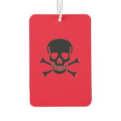 Désodorisant Pour Voiture Rafraîchiseur d'air de voiture rouge crâne noir (Dos)