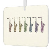 Désodorisant Pour Voiture Rainbow Saxophones Music Art | Colorful Saxophone  (Gauche)