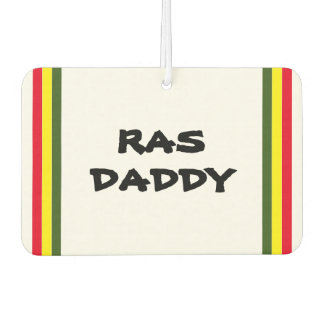 Désodorisant Pour Voiture RAS DADDY | Bandes rouges jaunes et vertes sur fon