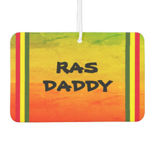 Désodorisant Pour Voiture RAS DADDY Dégradé Rouge Jaune Vert Grunge