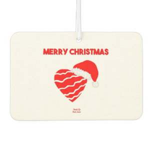 Désodorisant Pour Voiture Rectangle de coeur de Noël Père Noël Air Freshener