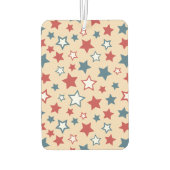 Désodorisant Pour Voiture Red and Blue Stars, 4th of July, Beige Background (Dos)