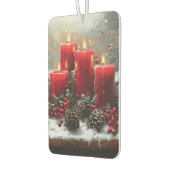 Désodorisant Pour Voiture Red Christmas Candles Pine Cones Holly (Gauche)