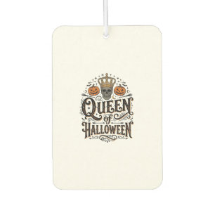 Désodorisant Pour Voiture Reine de Halloween Vintage Crâne Chemise Citrouill