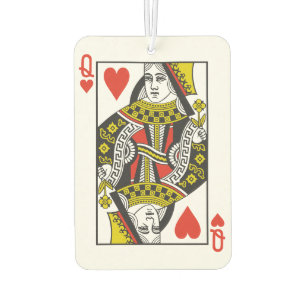 Désodorisant Pour Voiture Reine des cartes de jeu de coeurs