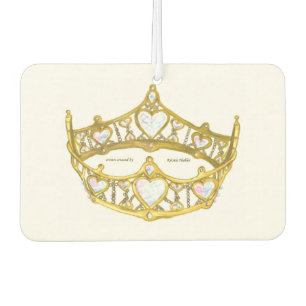Désodorisant Pour Voiture Reine des Coeurs couronne d'or tiara air fraicheur