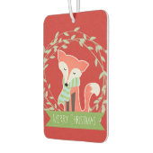 Désodorisant Pour Voiture Renard de Noël rouge et vert (Gauche)