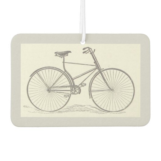 Désodorisant Pour Voiture Représentation vintage et ancienne à vélo (Devant)