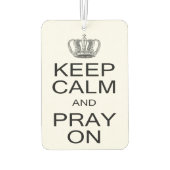 Désodorisant Pour Voiture Restez calme et continuez à prier avec l'inspirati (Dos)