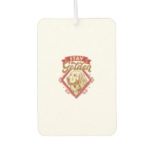 Désodorisant Pour Voiture Restez Golden Retriever Chien Diamant Rouge_1