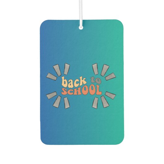 Désodorisant Pour Voiture Retour à l'école avec un rebondissement animé (Devant)