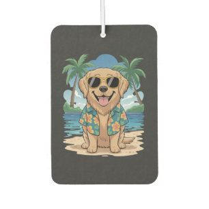 Désodorisant Pour Voiture Retriever Tropical � Chien aux Vibes de la Plage D