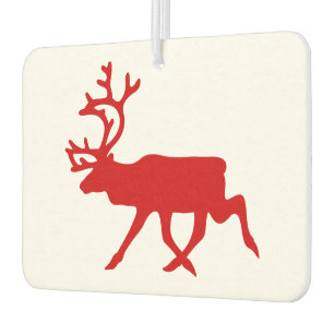 Désodorisant Pour Voiture Rindeer rouge / Silhouette caribou