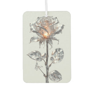 Désodorisant Pour Voiture Rose métallique argent lumineuse