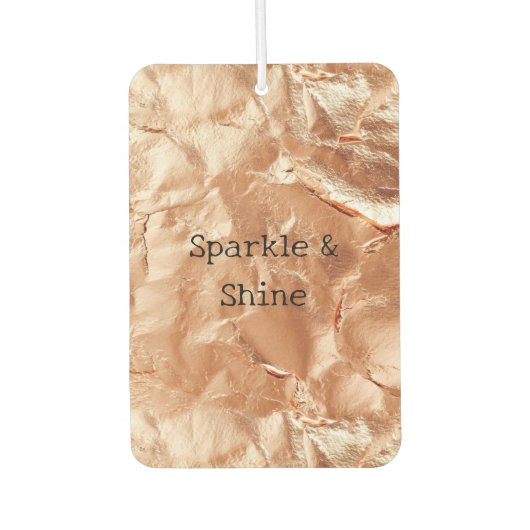 Désodorisant Pour Voiture Rose Peach Gold Glam (Devant)