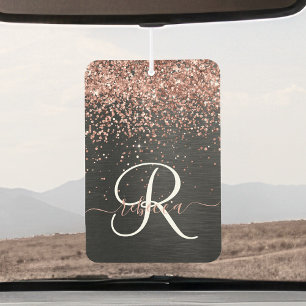 Désodorisant Pour Voiture Rose personnalisé Parties scintillant or noir Étin