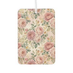 Désodorisant Pour Voiture Roses Rose Poussiéreux Charme Élégant Vert Sauge O