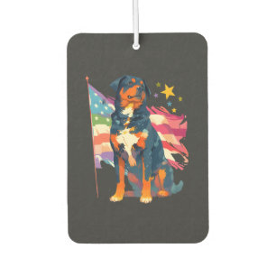 Désodorisant Pour Voiture Rottweiler patriotique avec art de drapeau américa