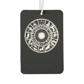 Désodorisant Pour Voiture Roue zodiaque avec le soleil et les symboles d'ast (Dos)