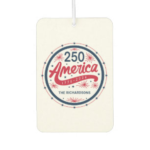 Désodorisant Pour Voiture Rouge Blanc et Bleu USA 250e anniversaire de l'Amé
