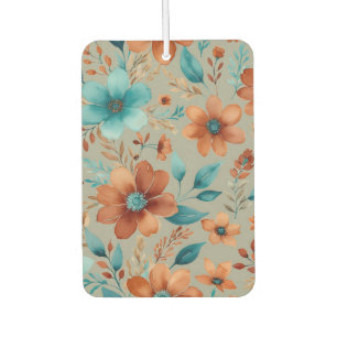 Désodorisant Pour Voiture rouille et fleurs turquoises