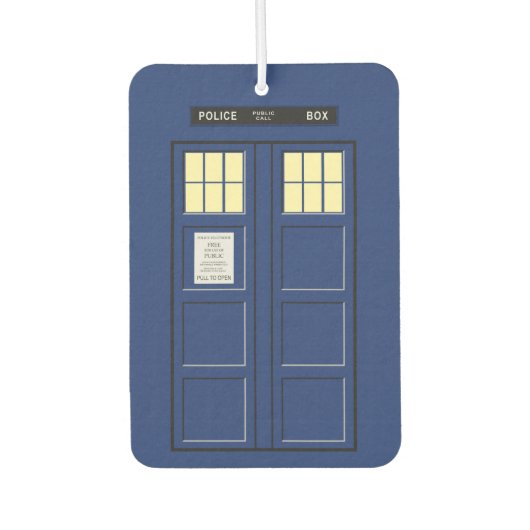 Désodorisant Pour Voiture Royaume-Uni - Blue Police Public Call Box 1 (Devant)