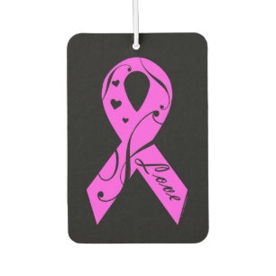 Désodorisant Pour Voiture Ruban rose Avec Amour