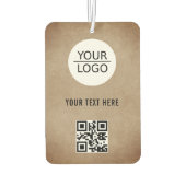 Désodorisant Pour Voiture Rustique Ajouter votre logo QR Code Promotion de t (Dos)