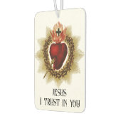 Désodorisant Pour Voiture Sacré Coeur de Jésus Traditionnel Catholique (Gauche)