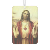 Désodorisant Pour Voiture Sacré Coeur de Jésus Traditionnel Catholique (Dos)