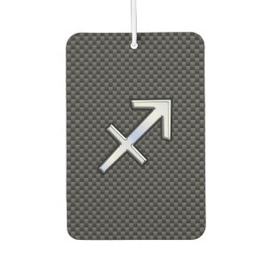 Désodorisant Pour Voiture Sagittarius Zodiac Sign Carbon Fiber Print