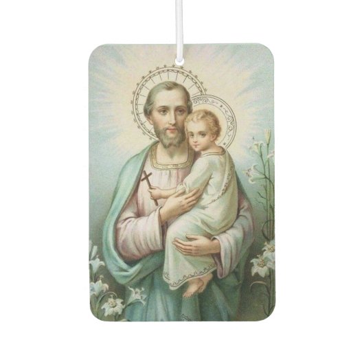 Désodorisant Pour Voiture Saint Joseph Baby Jesus Lily (Devant)