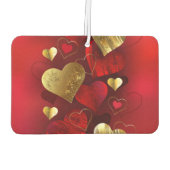Désodorisant Pour Voiture Saint-Valentin dorés et rouges (Dos)