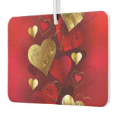 Désodorisant Pour Voiture Saint-Valentin dorés et rouges (Gauche)