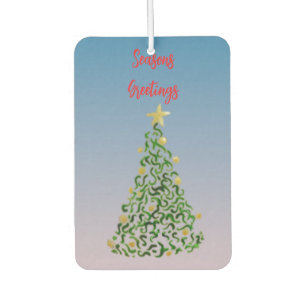 Désodorisant Pour Voiture Salutations de la saison de l'arbre de Noël