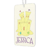 Désodorisant Pour Voiture Sandcastle d'été personnalisé Sand Castle Beach (Gauche)