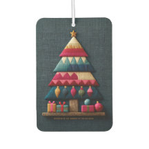 Sapin de Noël à texture de tissu matelassé cosy