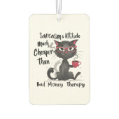 Désodorisant Pour Voiture Sarcasm & Attitude Funny Cat Lover Gift (Dos)