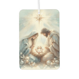 Désodorisant Pour Voiture Scène de la Nativité de la Sainte Famille radieuse