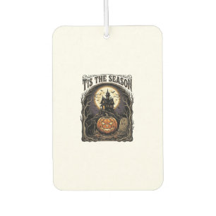 Désodorisant Pour Voiture Scène de saison vintage citrouille chat Halloween