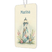 Désodorisant Pour Voiture Scène florale côtière du phare patchwork (Gauche)