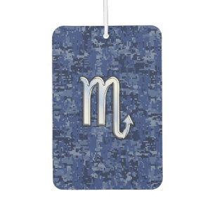 Désodorisant Pour Voiture Scorpio Argent Zodiac Connexion Camo Bleu