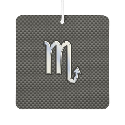 Désodorisant Pour Voiture Scorpio Zodiac Sign on Carbon Fibre Print (Devant)