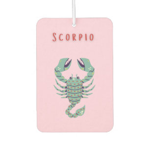 Désodorisant Pour Voiture Scorpion rose, zodiaque, signe du zodiaque