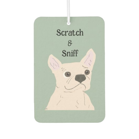 Désodorisant Pour Voiture Scratch & Sniff, cute dog, (Devant)