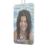 Désodorisant Pour Voiture script design photo personnalisée à deux côtés (Gauche)