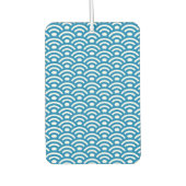 Désodorisant Pour Voiture Seigaiha, Waves, Japanese, Blue and White (Devant)