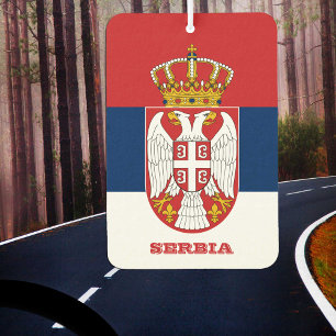 Désodorisant Pour Voiture Serbe Flag Car Air Freshener, Serbie
