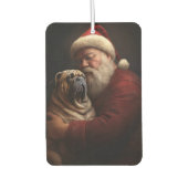 Désodorisant Pour Voiture Shar Pei avec Noël Festif du Père Noël (Devant)