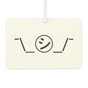 Désodorisant Pour Voiture Shi Kana Shrug Emoticon -\_ ㋛_/+Japonais Kaomoji